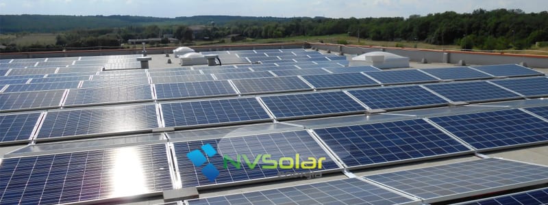 57,5 kW-os napelem telepítés lapos tetőre