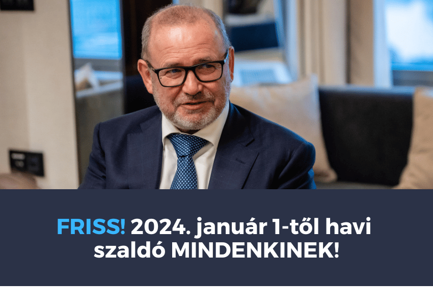 FRISS! 2024-től mindenki havi szaldós lesz!