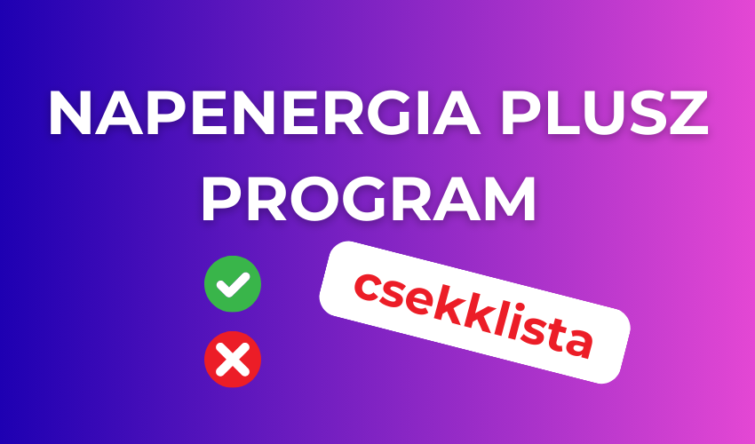 Napenergia Plusz Program csekklista