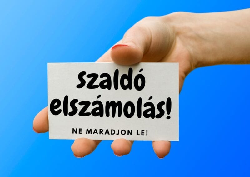 Mégis marad a szaldó elszámolás?