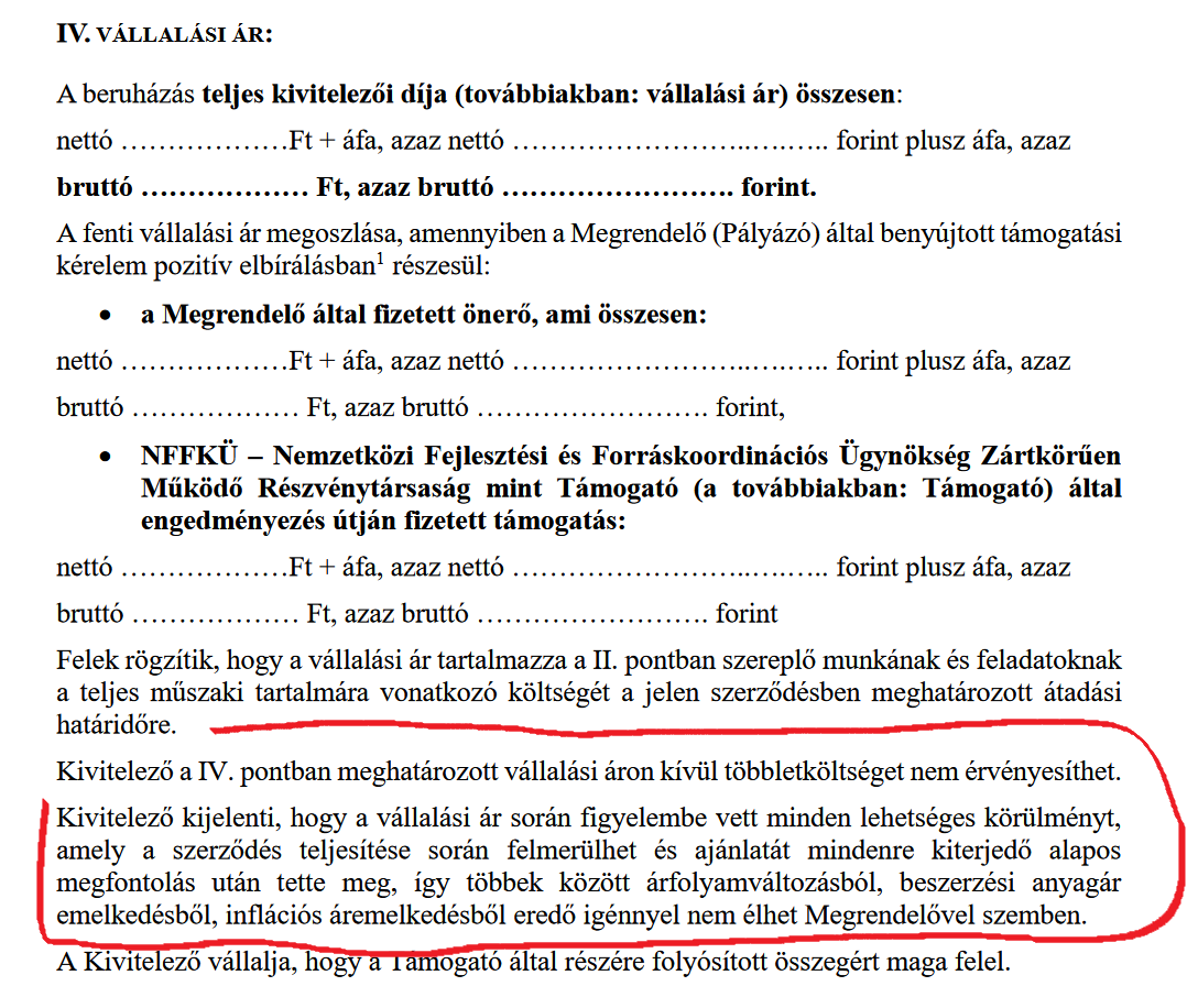 NPP kivitelezői szerződés