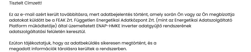 Enap Hmke Inverter Adatgyűjtő Rendszer Válasz